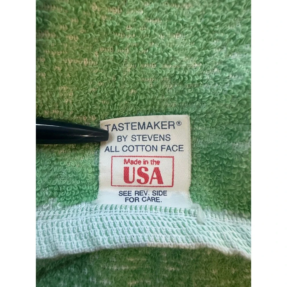 Vintage 80s/90s Retro Tennis Beach Towel CLEAN 100% Cotton Made in USA 28x59